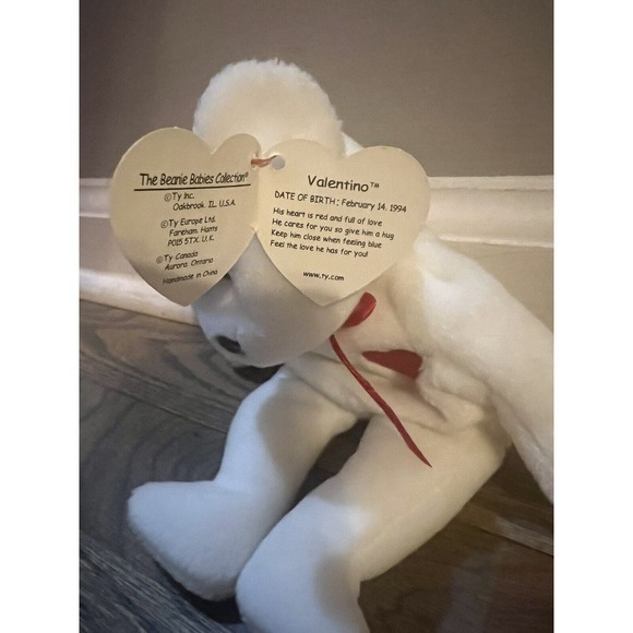 TY Beanie Baby - VALENTINO the‎ BEAR - Picture 3 of 6